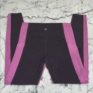 XS Athleta Leggings, grey and purple